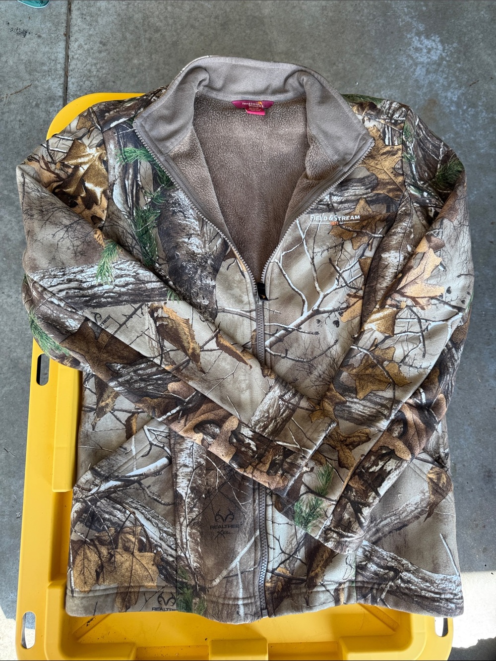 Field & Stream Realtree Camo Fleece Zip Jacket - Green/Brown/Tan
